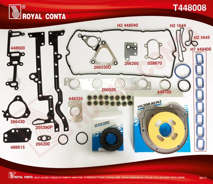 Motor Takım Conta R.keçeli̇-S.lasti̇kli̇ Skc Siz Transit V184 2.4 TDI 01 06