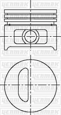 Piston Segman Std 75.80mm Clio 1.2 Rl-Rn-Rt 91-98 E5f A 710 / E7f 708