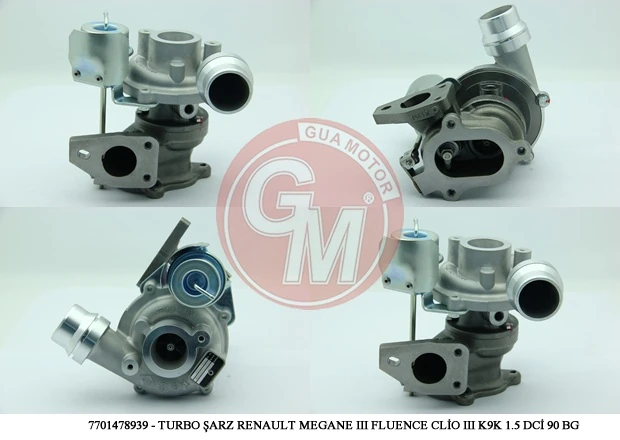 Turbo Şarj Renault Captur Cli̇o III Cli̇o IV Megane III Fluence Kango Symbol II III Twi̇ngo II K9k 1.5 Dci̇ 86-90 Bg