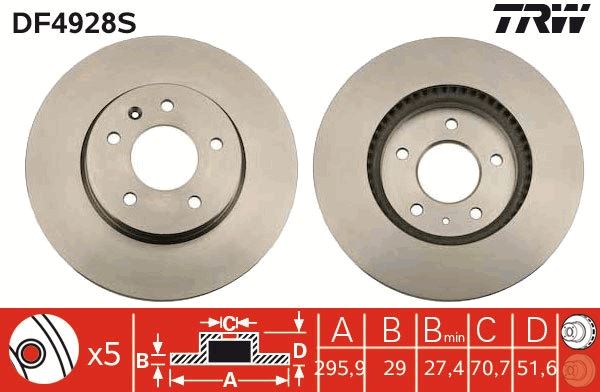 Ön Fren Aynası Adet Antara 2.4-3.2 V6-2.0cdti 06> Captiva 2.4-3.2-2.0d 06> 296x29x5dlxhavali