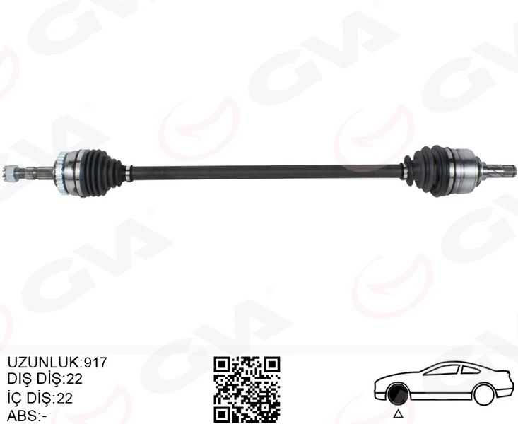 Komple Aks Sağ Opel Corsa C 1.2 01-06 29di̇ş 917mm