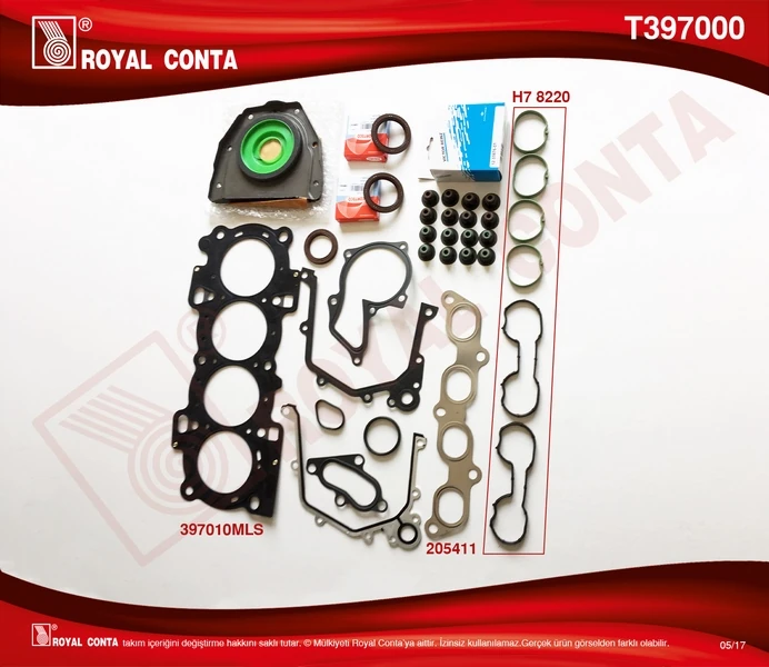 Motor Takım Conta Rei̇nz Keçeli̇ S.lasti̇kli̇ Sub.kap.contasiz Fiesta Focus 98>04-Puma 1.6 16v Zetec Se