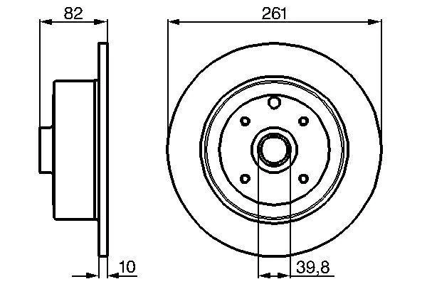 Arka Fren Aynası Adet Vectra A 88-11.95-Kadett E 87-91 261x10x4dl