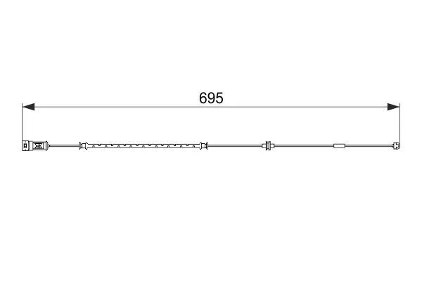 Ön Fren Balata Fi̇şi̇ İkaz Kablosu Vectra C 04/2002 Vectra C Gts 08/2002 Si̇gnum 2003 678mm