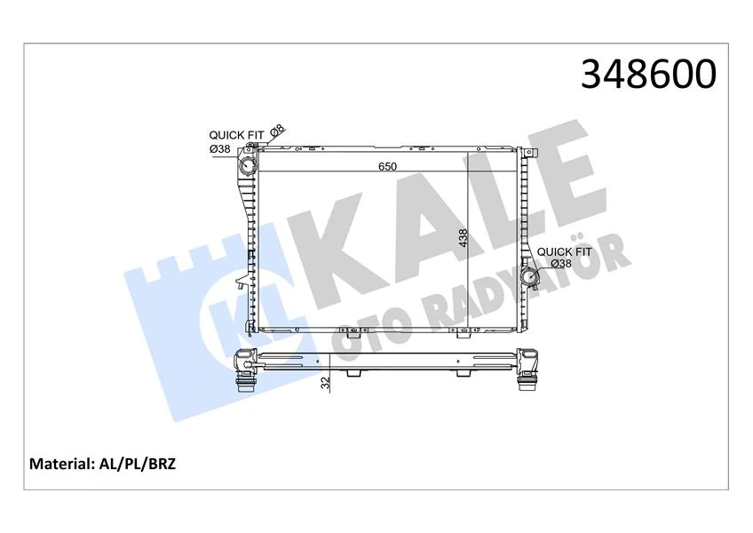 Motor Su Radyatoru BMW M52 M54 E39 E38