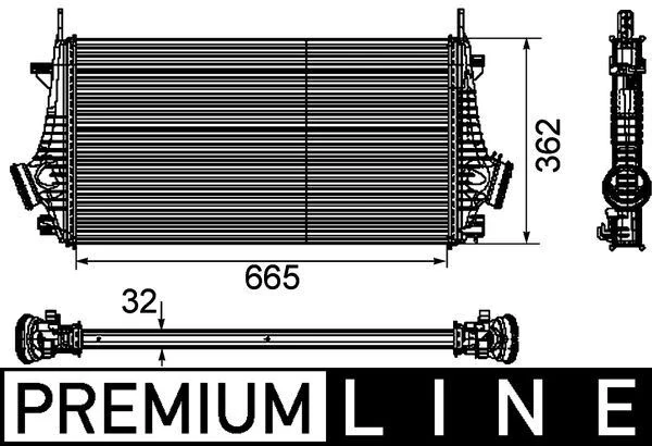 Turbo Radyatörü Intercooler Insignia A 09 17 1.6 Cdti Let-Dth-Dtj 2.0 Dth-Nft-Nht-Dtr Al/pl/brz 2.8 Net-Ner 665x361.7x32