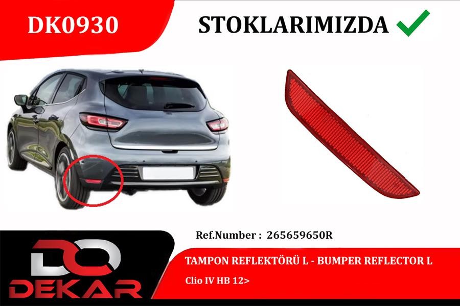 DEKAR Tampon Reflektörü RENAULT