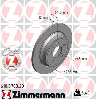 ZIMMERMANN Fren Aynası ARKA VOLVO