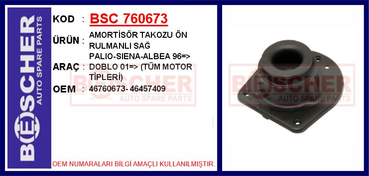 Amorti̇sör Takozu Ön Rulmanli Sağ Palio-Siena-Albea 96 > Doblo 01 > Tüm Motor Ti̇pleri̇