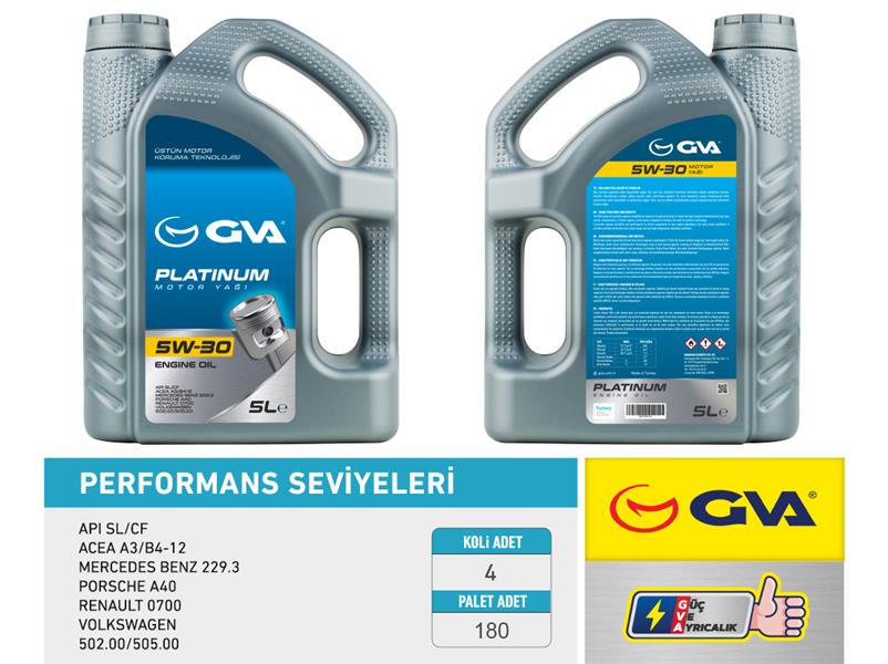 GVA Motor Yağı 5W30 5 LT