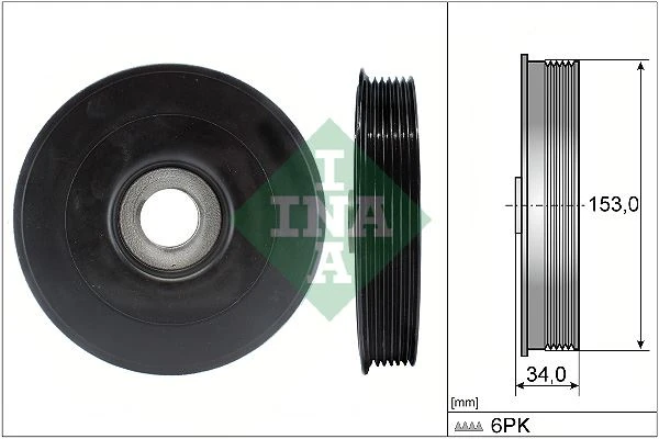 Krank Kasnaği P107-207-P307-P308-P406-P407-Partner-Berlingo-C1-C2-C3-C4-Xsara-Focus II-Fiesta 02 1.4-1.6 Hdi-Tdci Volvo C30 06 12 1.6d S40 II 05 12 1.6d V50 05 12 1.6d Mazda II 1.4cd III 1.6di
