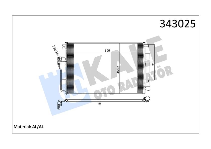 Klima Radyatoru Mercedes Sprinter B906 B907 B910 . Volkswagen Crafter 30-35-50