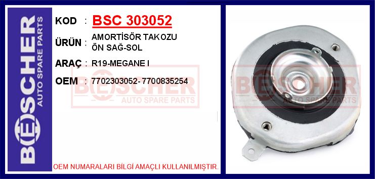 Amorti̇sör Takozu Ön Sağ-Sol R19-Megane I