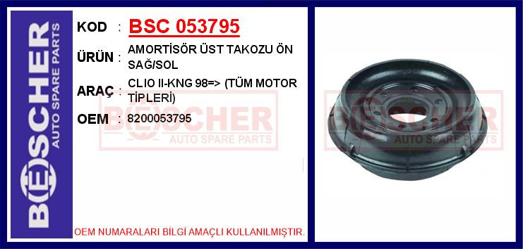 Amorti̇sör Üst Takozu Ön Sağ/sol Clio II-Kangoo 98 > Tüm Motor Ti̇pleri̇