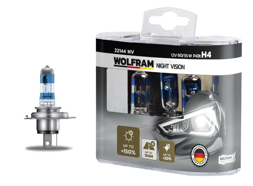 Ampul 12v H4 60/55 P43t Night Vision 150 Fazla 20 Beyaz Işik