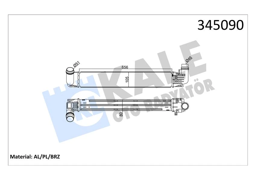 Turbo Radyatörü Intercooler Dacia Duster 1.5dci̇ 10 > Al/pl/brz