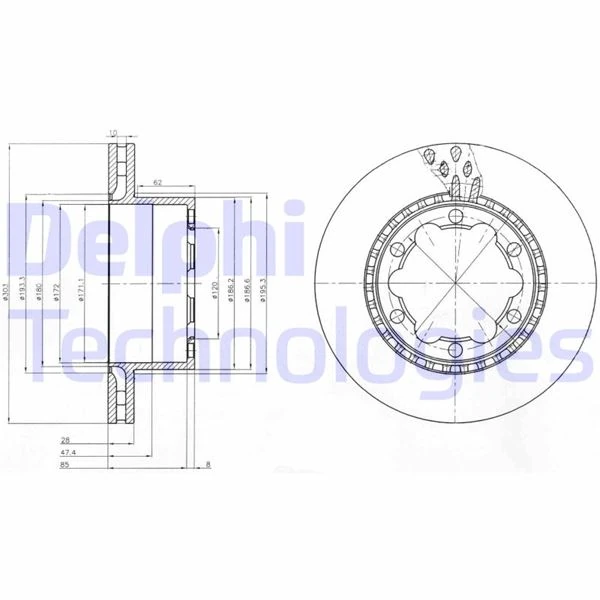 Fren Diski Arka Mercedes Sprinter B906 B907 . Volkswagen Crafter 30-35-50 Cift Teker