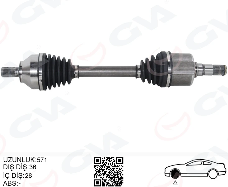 Ön Aks Komple Sol Volvo V40 II 2.0 12 C30 2.0 12 C70 II 2.0 D 08 09 V50 2.0 06 12 Otomati̇k Şanzıman