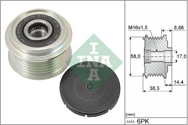Alternatör Kasnaği Rulmanli Hyundai Elantra Vi-Kona-I10 III-I20-II-I30 1.6-1.0 T-GDI-1.0 Mpi-1.2 M