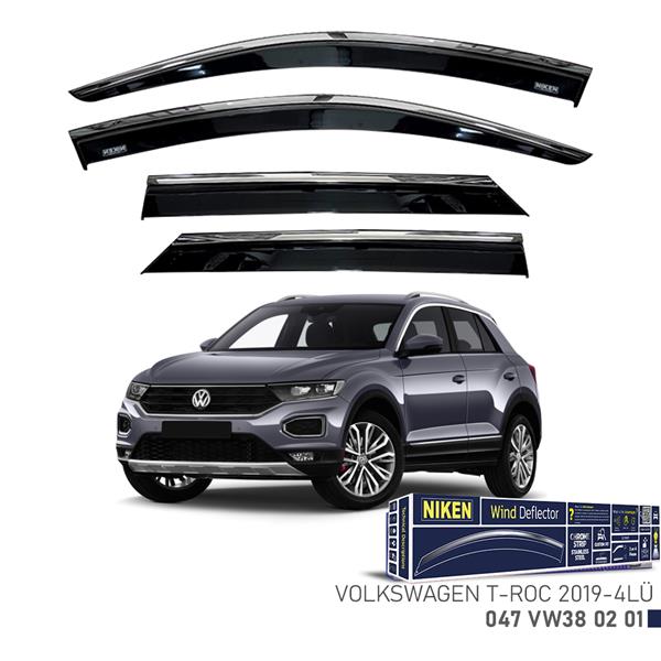 Kromlu Cam Rüzgarliği Volkswagen T-Roc 2019-4lü