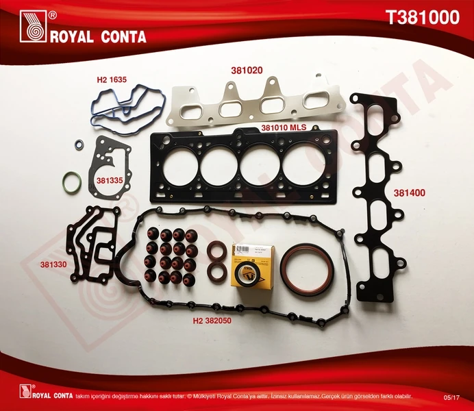 Motor Takım Conta Keçeli̇ Lasti̇kli̇ Clio-Megane-Scenic-Laguna 1.4-1.6 16v K4j-K4m
