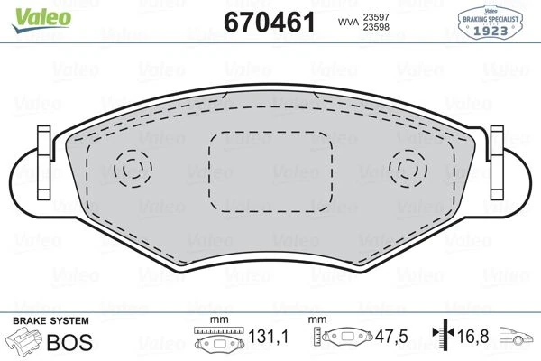 Ön Fren Balatasi Peugeot P206 1.4 1.6 09/98> P306 1.4 1.6 5/93>