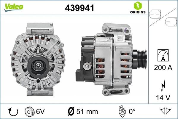 Alternator 14v 200a Mercedes W205 C218 W212 C207 C253 W447 B906