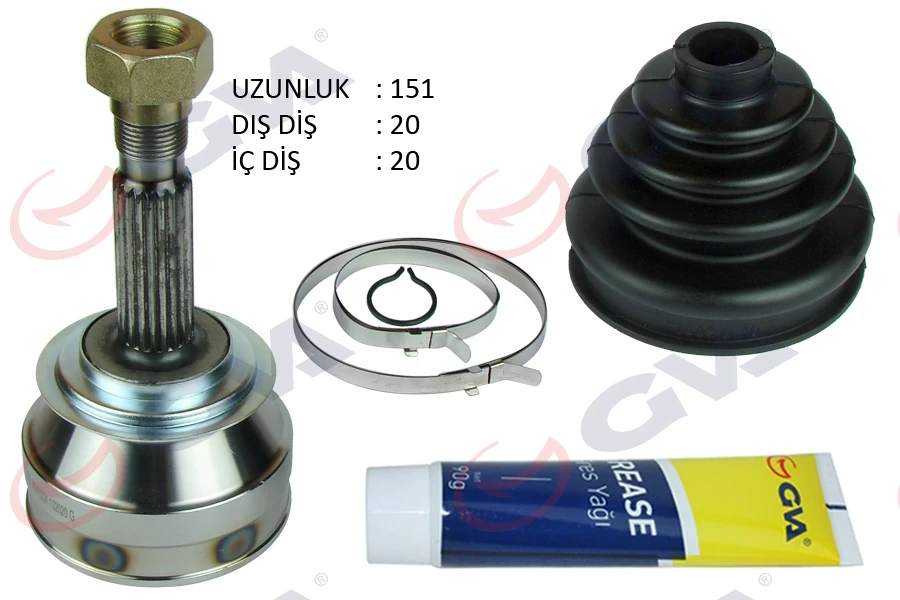 Aks Kafasi Dış Ön Fiat Uno 70 1.4i 94-00 20x20x43.1 151mm