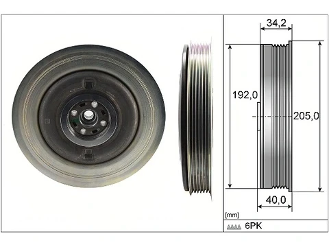 Krank Kasnagi Volvo S60 II 2.0 D2 15>18 S80 II D4 13>16 S90 II D3 16>18 V40 V70 III D2 13>16 Xc40 2.0 D3 18>21 T4 Awd 14>