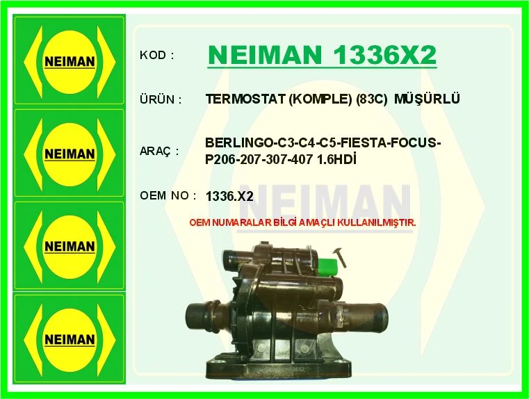Termostat Komple 83c Müşürlü Berlingo-C3-C4-C5-Fiesta-Focus-P206-207-307-407 1.6hdi̇