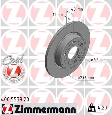 Fren Diski Arka Mercedes W177 W247 C118