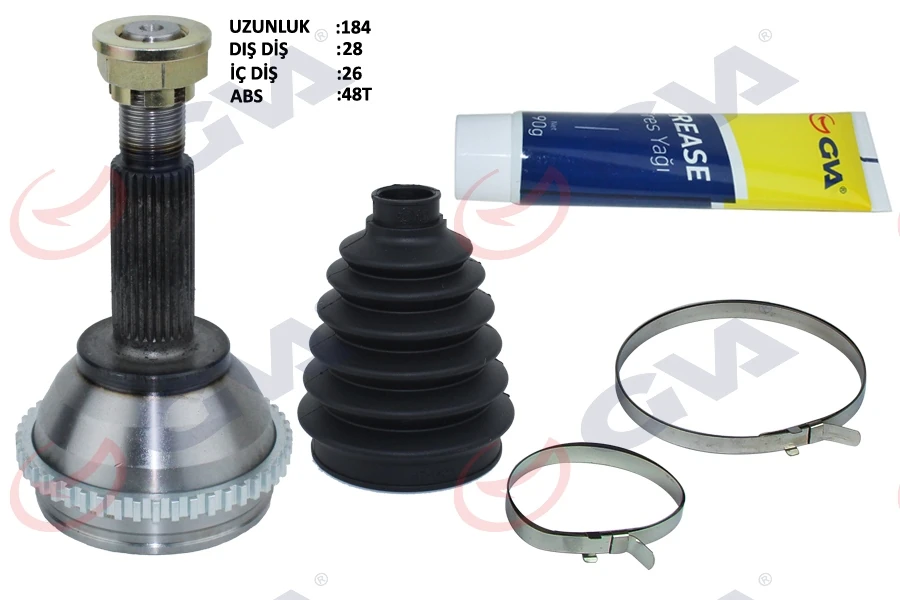 Aks Kafasi Dış Ön Ford Transi̇t 2.0 00-06 ABS Li̇ 48di̇ş 28x26x57 184.5mm