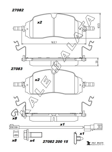 Ön Fren Balatasi Yeni Transit Custom V710e 23