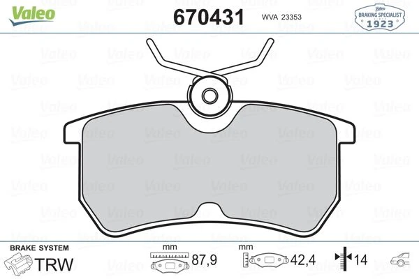 Arka Fren Balatasi Focus I 98 04 Fiesta Vi 17 Gdb1354