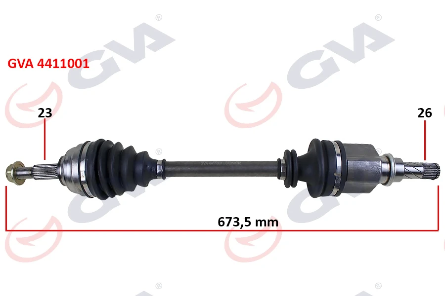 Komple Aks Sol Megane II 1.4/1.6 16v-1.5 Dci̇ 02-08 673mm