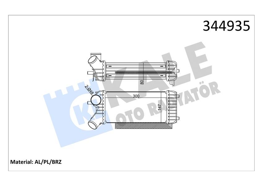 Turbo Intercoll Radyatoru Focus III Cb8 11 14 1.6 Tdci̇ Focus Iiii Cew 14 C-Max 06 11 10 15 1.6 Tdci 300 150 76