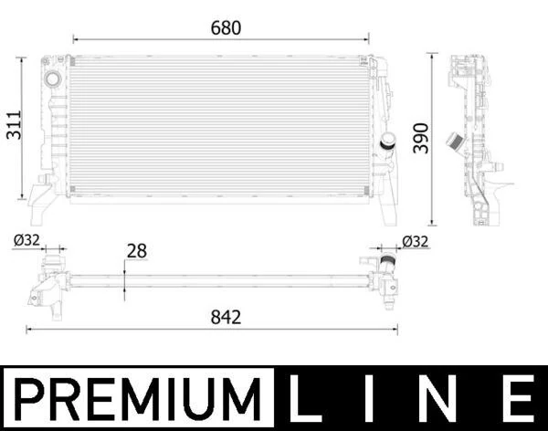 Motor Su Radyatoru Premium Line BMW F45 F48 Mini F57 F60
