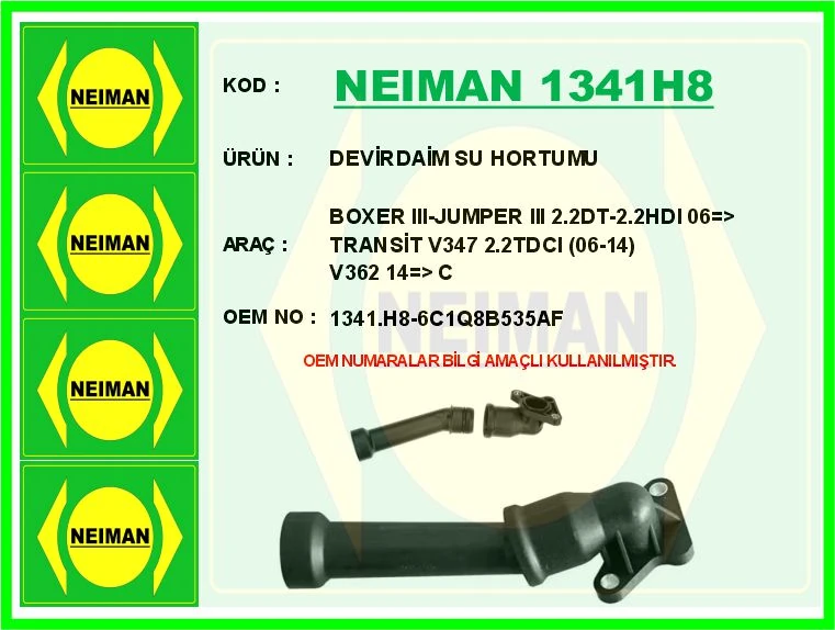 Devi̇rdai̇m Su Hortumu Boxer III-Jumper III 2.2dt-2.2hdi 06 > Transi̇t V347 2.2tdci 06-14 V362 14 > C