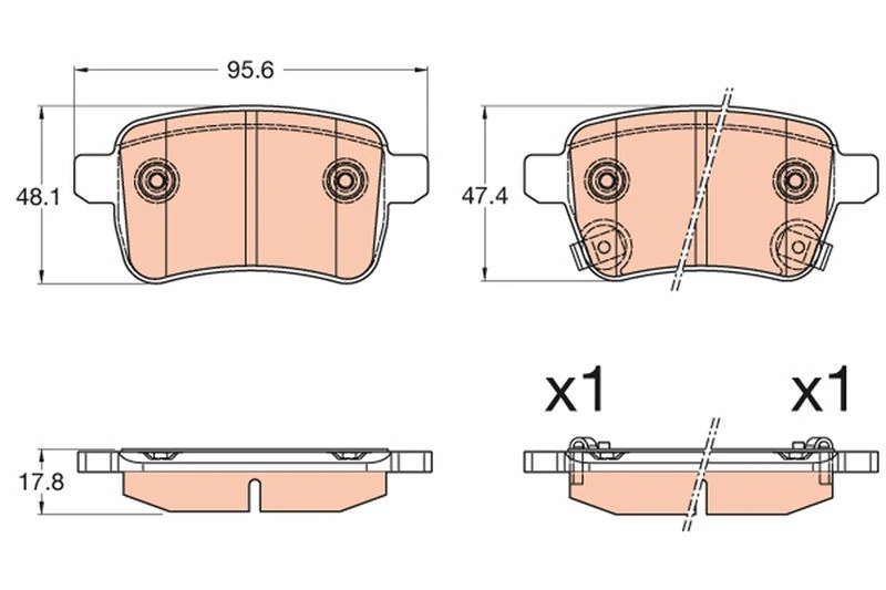 Arka Fren Balatasi Opel Corsa E 14>19 Adam 14>19 15 Jant Rpo J67 Fiat Egea 16> 500l 13> 264mm