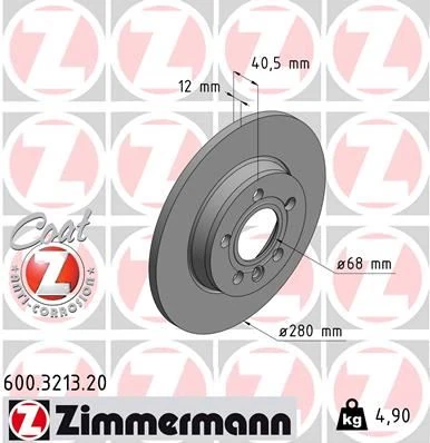 Arka Fren Aynası Transporter IV 1.9td 2.4d 2.5 Tdi̇ 05/96-04/03 280x12x5dl 986478871-Df4047