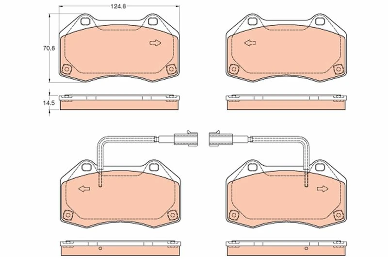 Ön Fren Balatasi Alfa Romeo 4c Spider 13>20 1.8 Tbi̇ Fiat Punto Evo 09>12 1.3d Mtj