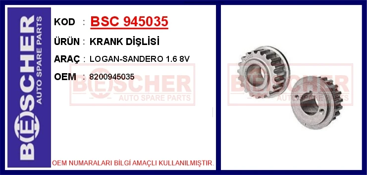 Krank Di̇şli̇si̇ Logan-Sandero 1.6 8v