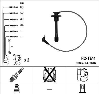 Buji̇ Kablosu Toyota Corolla 1.6l 4a-Fe Ae101 Ae111 Dohc 92-00 Rc-Te24