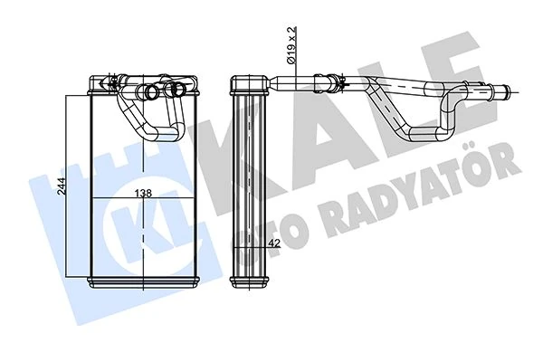 Kalori̇fer Radyatörü Nissan Navara 2.5l Yd25ddti̇ D40 4x4 04-/ Pathfinder 2.5l Yd25ddti R51 05-Bo Rulu-Alemi̇nyum