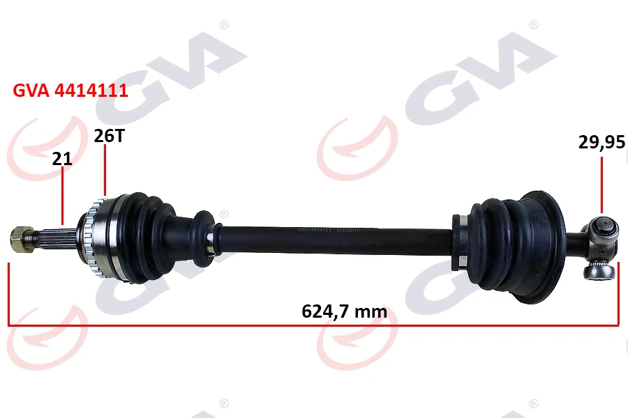 Komple Aks Sol Clio II 1.4i 16v 98-05 ABS Li̇ 26di̇ş 625mm