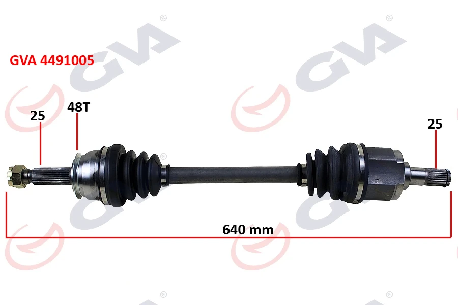 Komple Aks Sol Hyundai Accent Era 1.4l 1.6l G4ee G4ed Benzinli 06-10 ABS Li 25x25-ABS 48 Dış Komple Boy 640mm