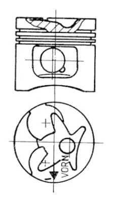 Piston Segman Std 87.00mm Mercedes Om601 Om602 Om603 W201 W124 W202 W463