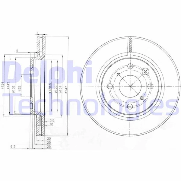 Ön Fren Aynası P107 1.0-1.4hdi 06/05>c1 1.0 1.4hdi̇ 05>toyota Aygo 1.0 1.4hdi̇ 05> 247x20x4dlxhavali
