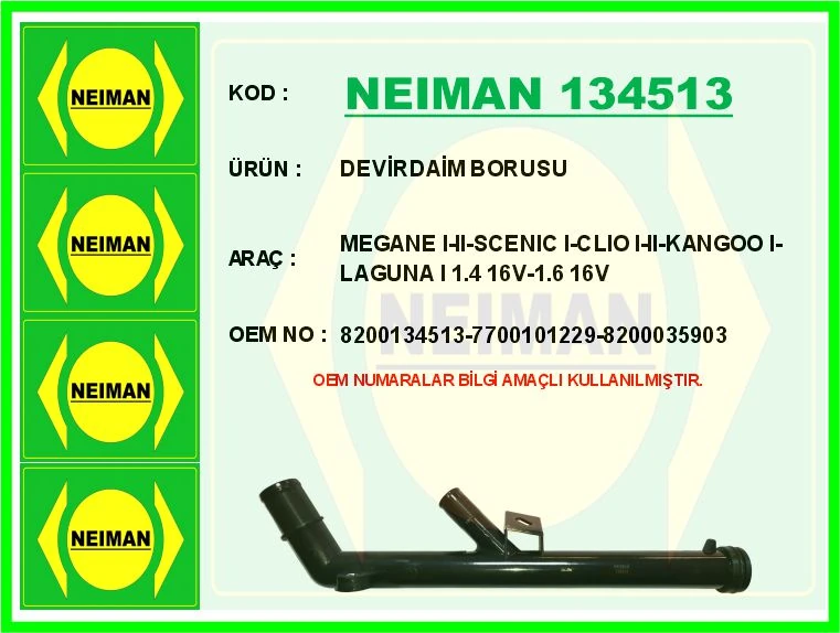 Devi̇rdai̇m Borusu Megane I-II-Scenic I-Clio I-II-Kangoo I-Laguna I 1.4 16v-1.6 16v