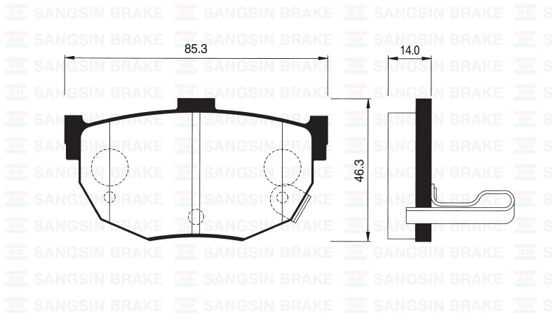 Arka Fren Balata Hyundai Elantra 1.6l G4ed 01-06 / Coupe 1.6l 96-02 / Kia Cerato 1.6l G4ed 04-> 1.5l D4fa Crdi̇ 04-06 1.6l D4fb 07-10 2.0l D4ea Dizel 04-06